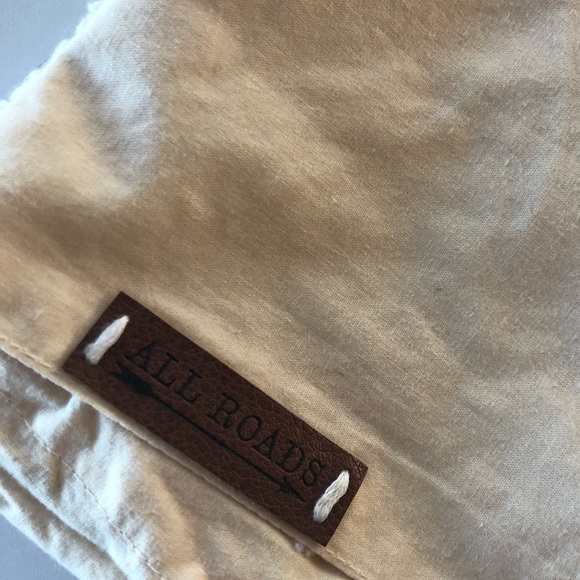 Anthropologie All Roads tassel pillow shams. Beige, pink, blue southwest striped - Picture 6 of 10